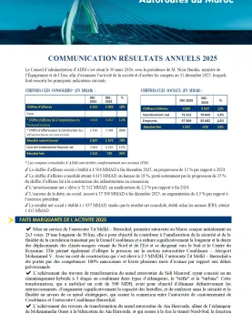 COMMUNICATION RESULTATS ANNUELS 2025